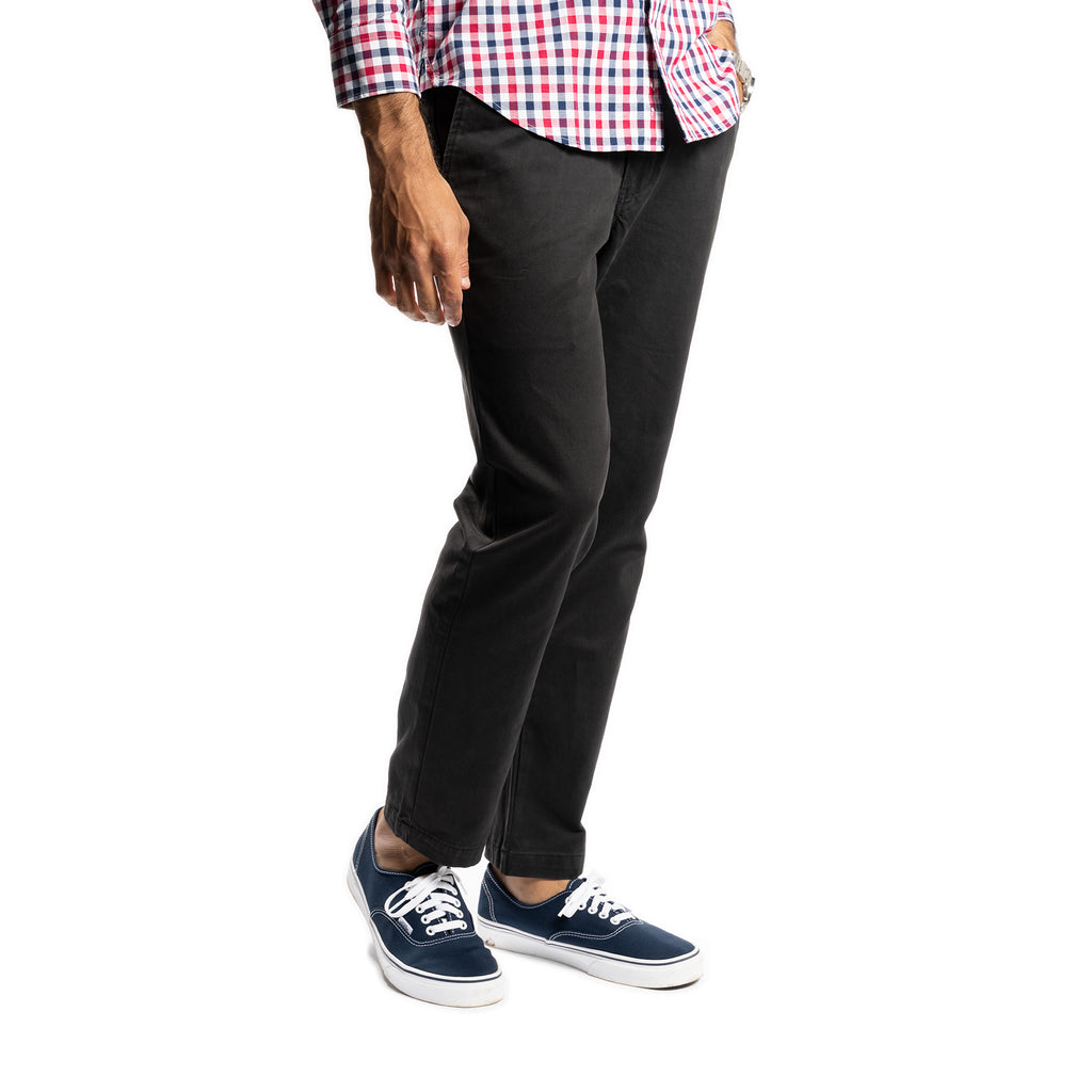 Standard Fit Chinos, Black | Peter Manning NYC
