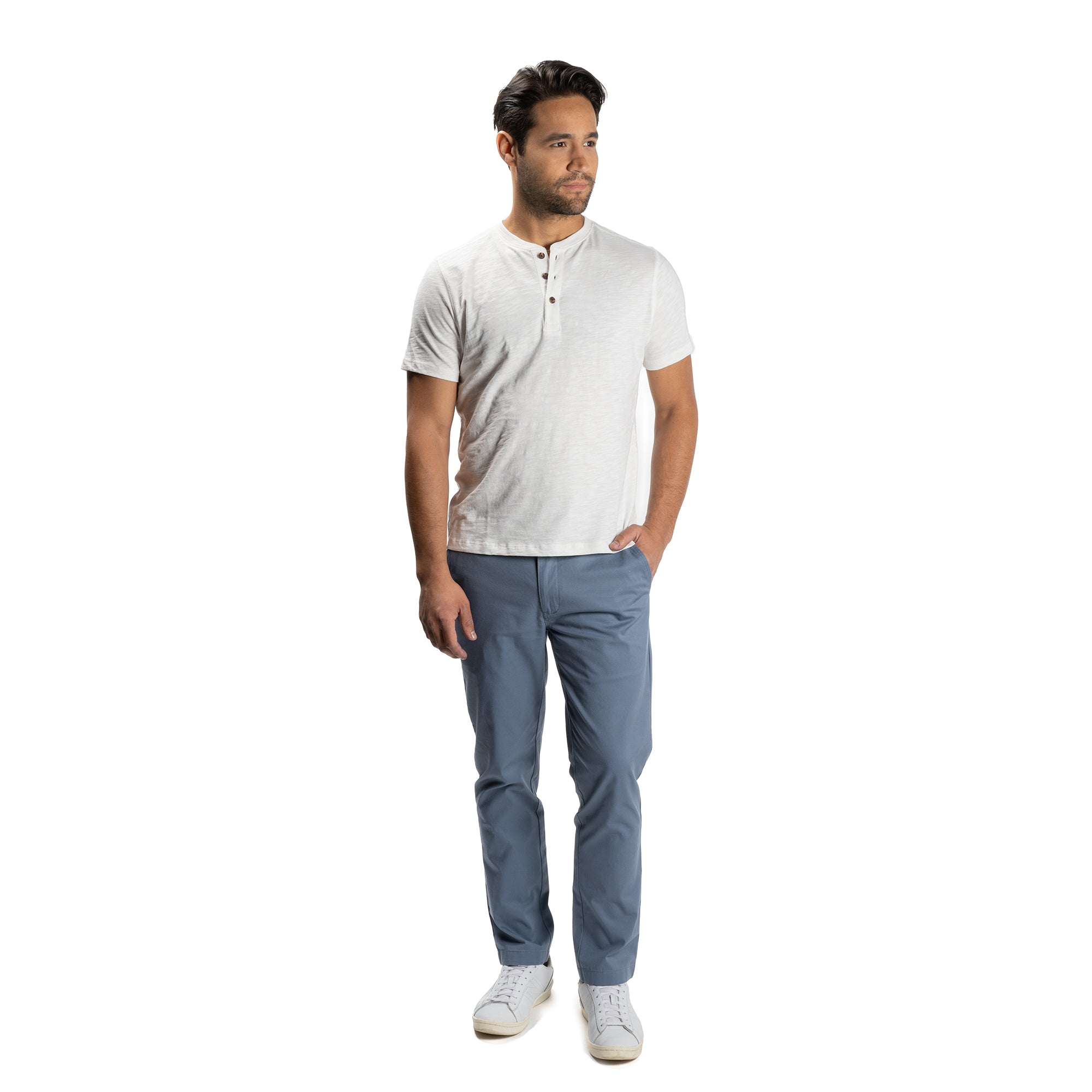 Henley Shirt Short Sleeve - White
