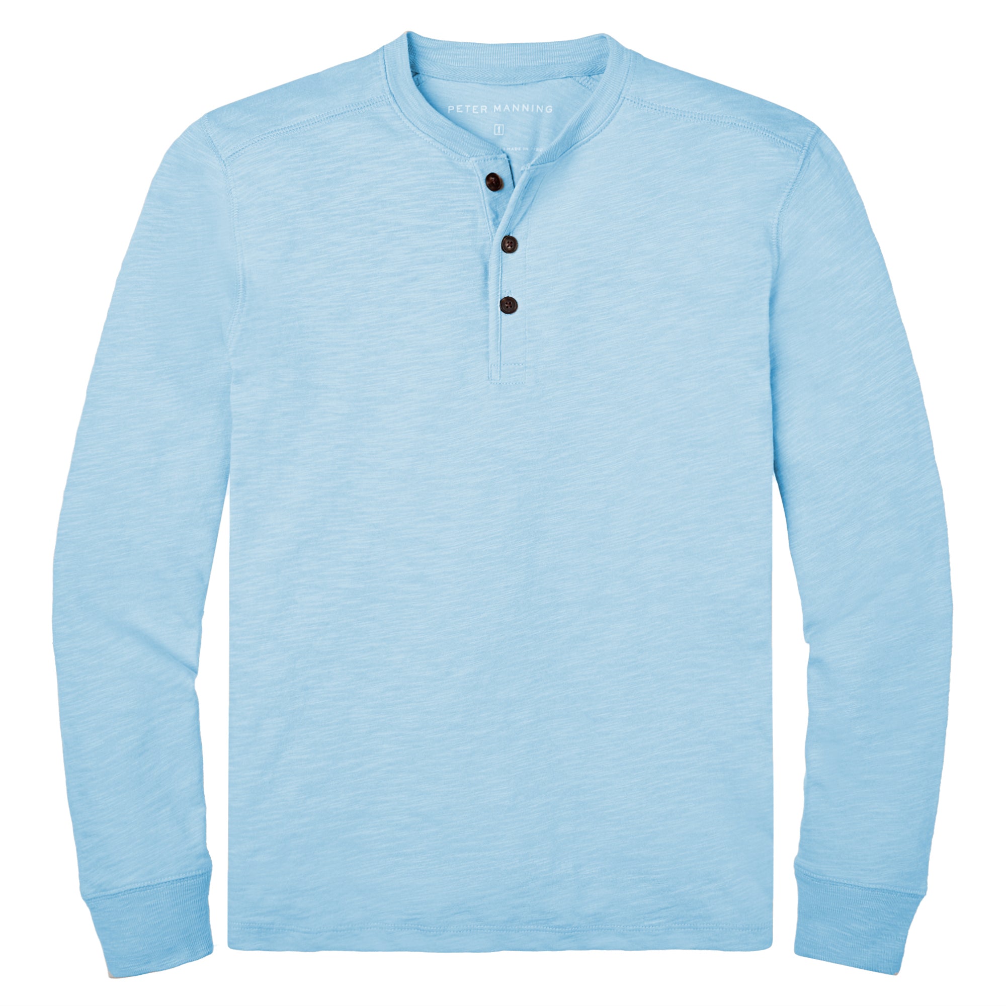 Henley Shirt Long Sleeve - Powder Blue