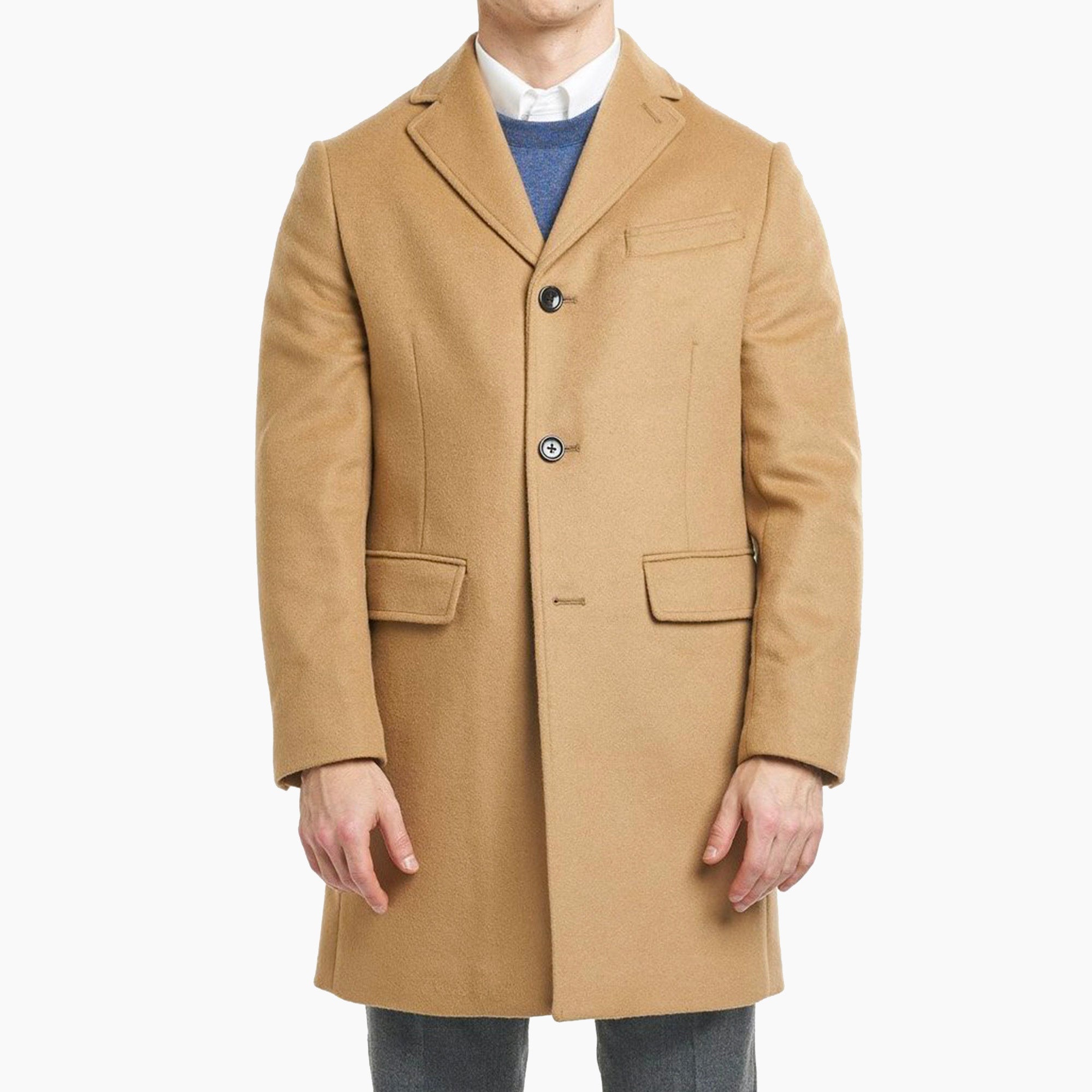 Fulton Wool Cashmere Topcoat, Camel | Peter Manning NYC