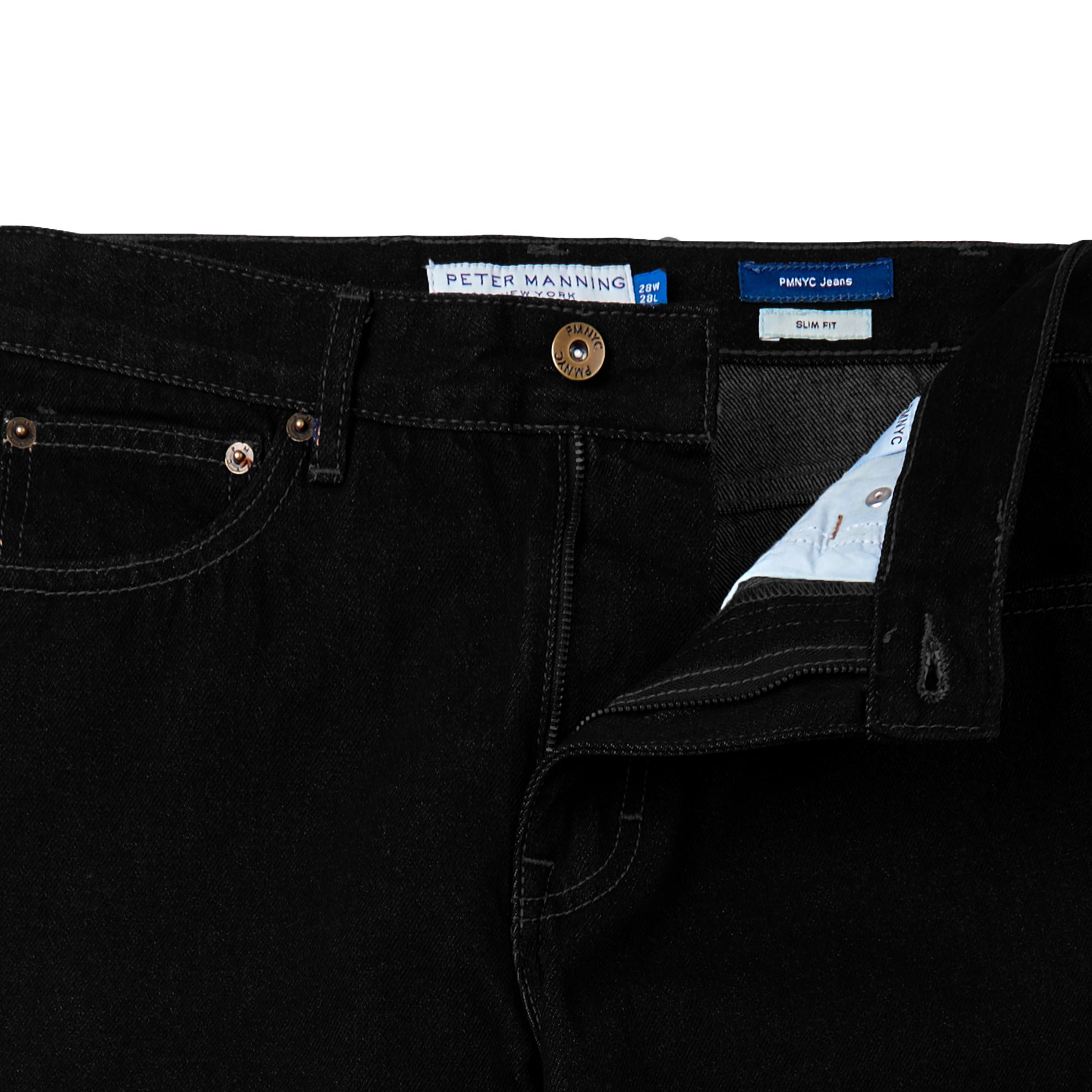 PMNYC Jeans Slim Fit, Black | Peter Manning NYC