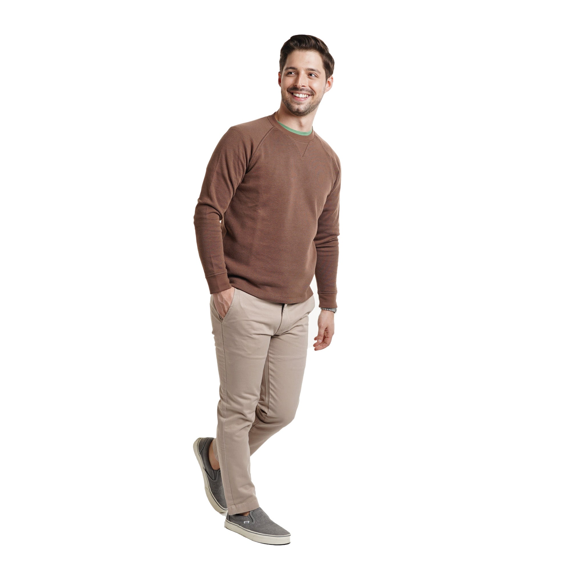 Cotton Pullovers - Brown