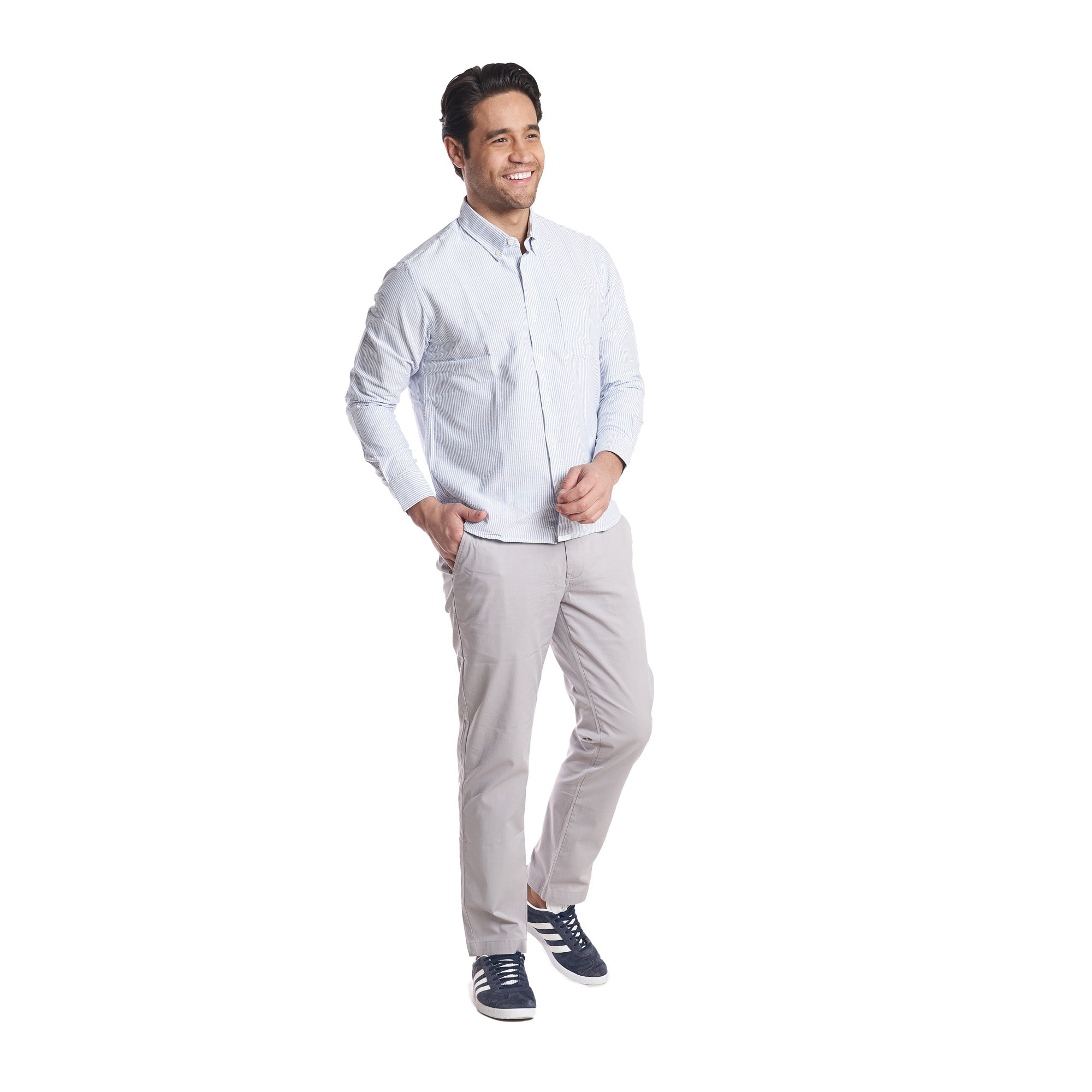 Lightweight Stretch Chinos Standard Fit - Grey