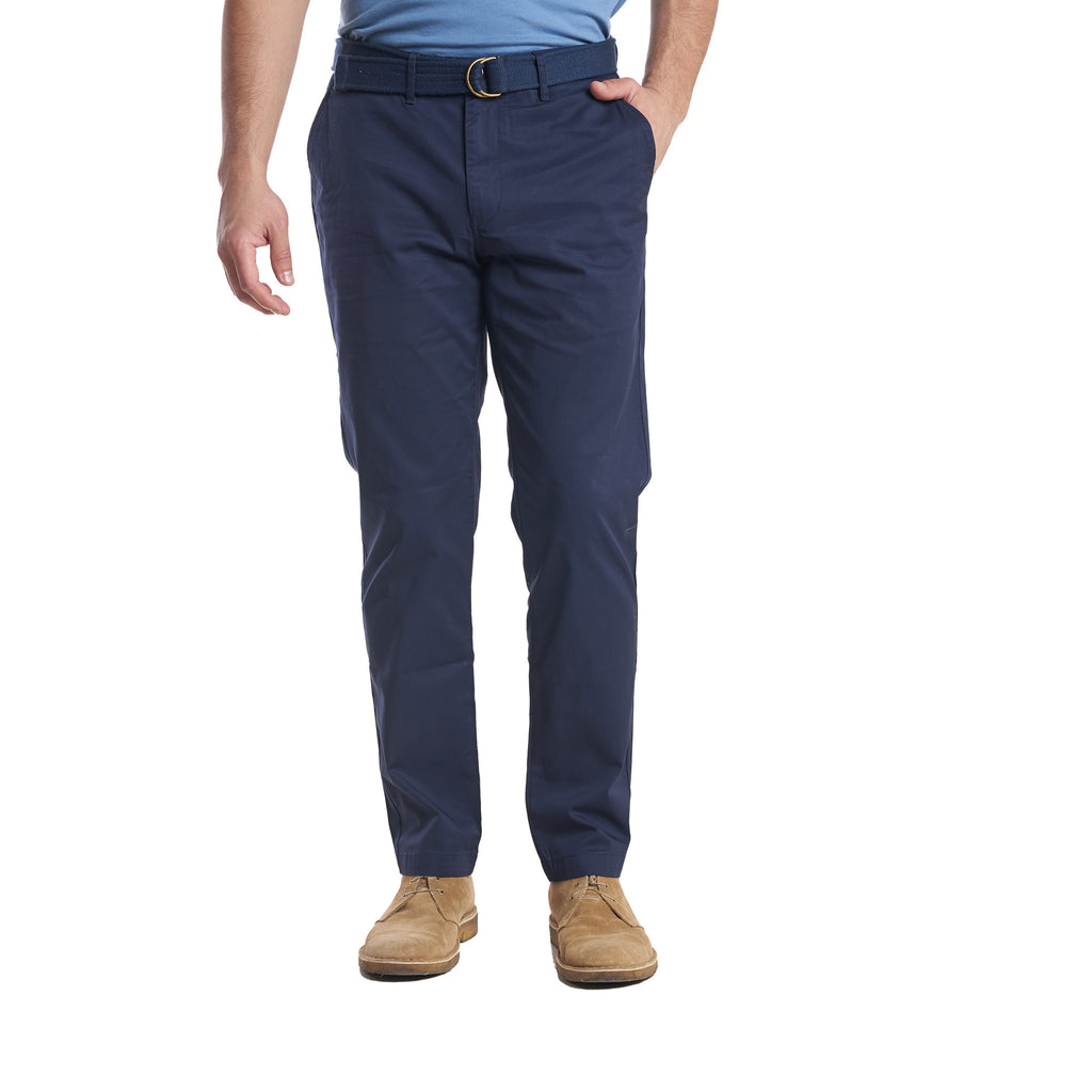 Lightweight Stretch Chinos Standard Fit, Navy | Peter Manning NYC