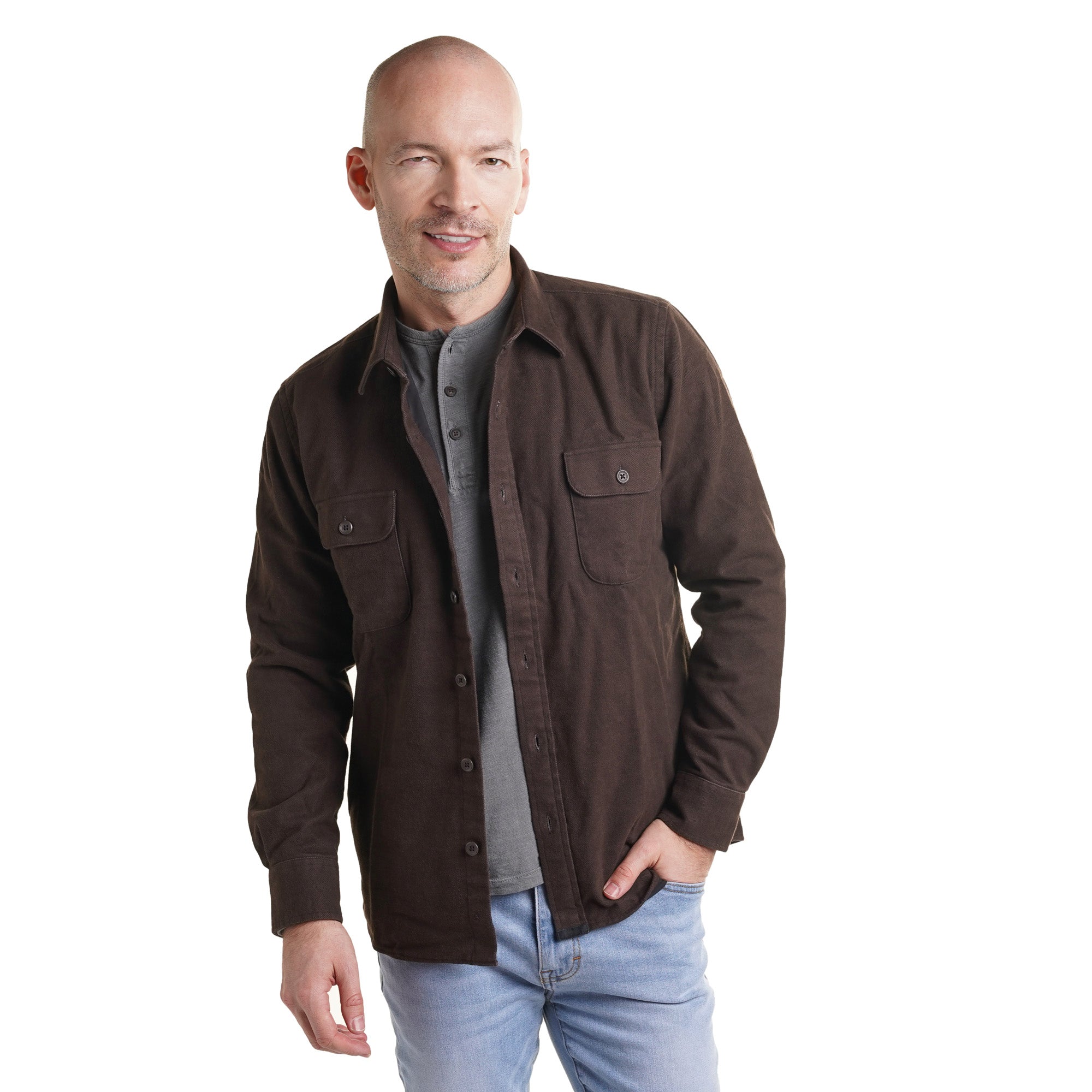 Men's Wrangler Quilt Lined Flannel Shirt Jacket In Tannin – La Raza Western  Wear