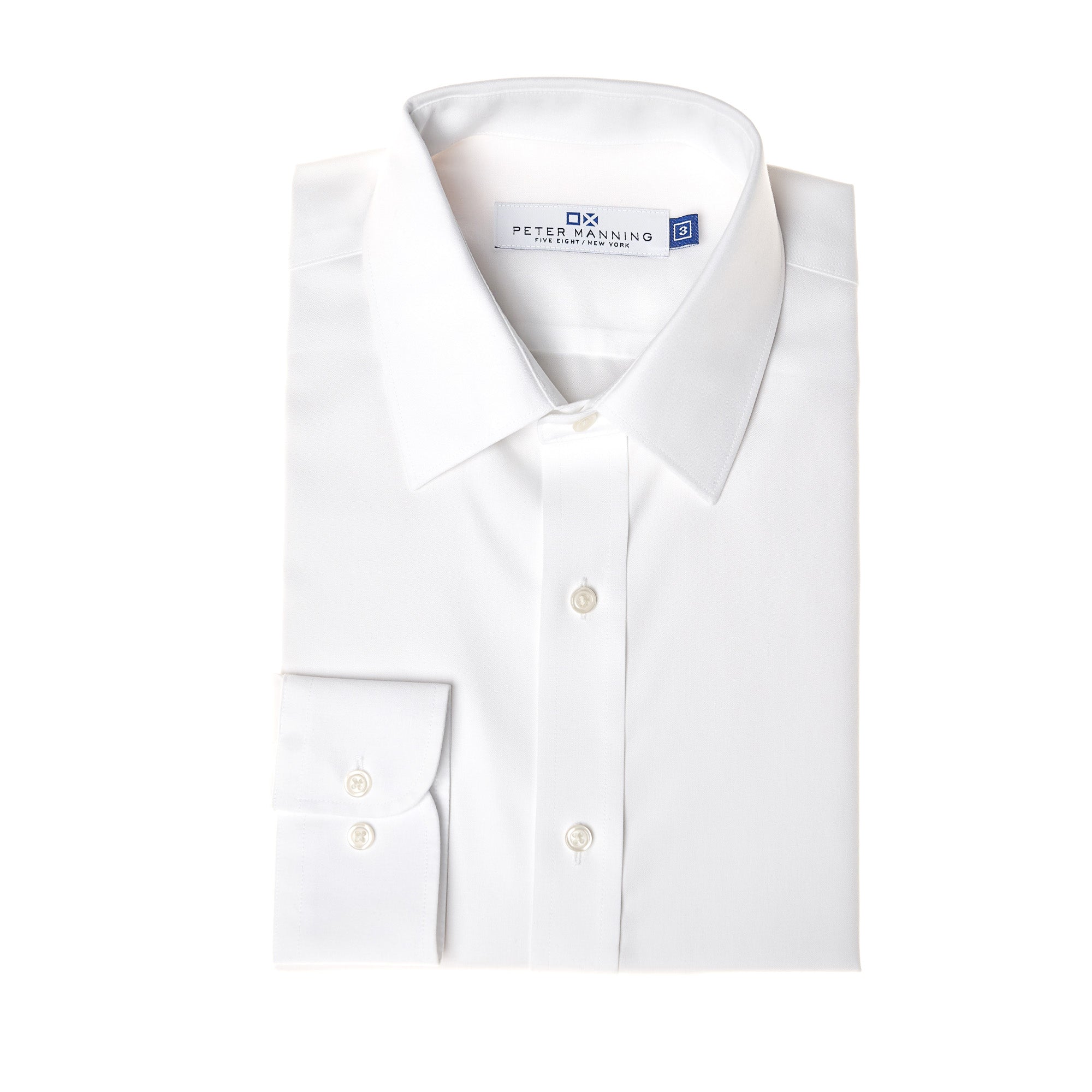 Easy Care Dress Shirt Standard Fit, White | Peter Manning NYC