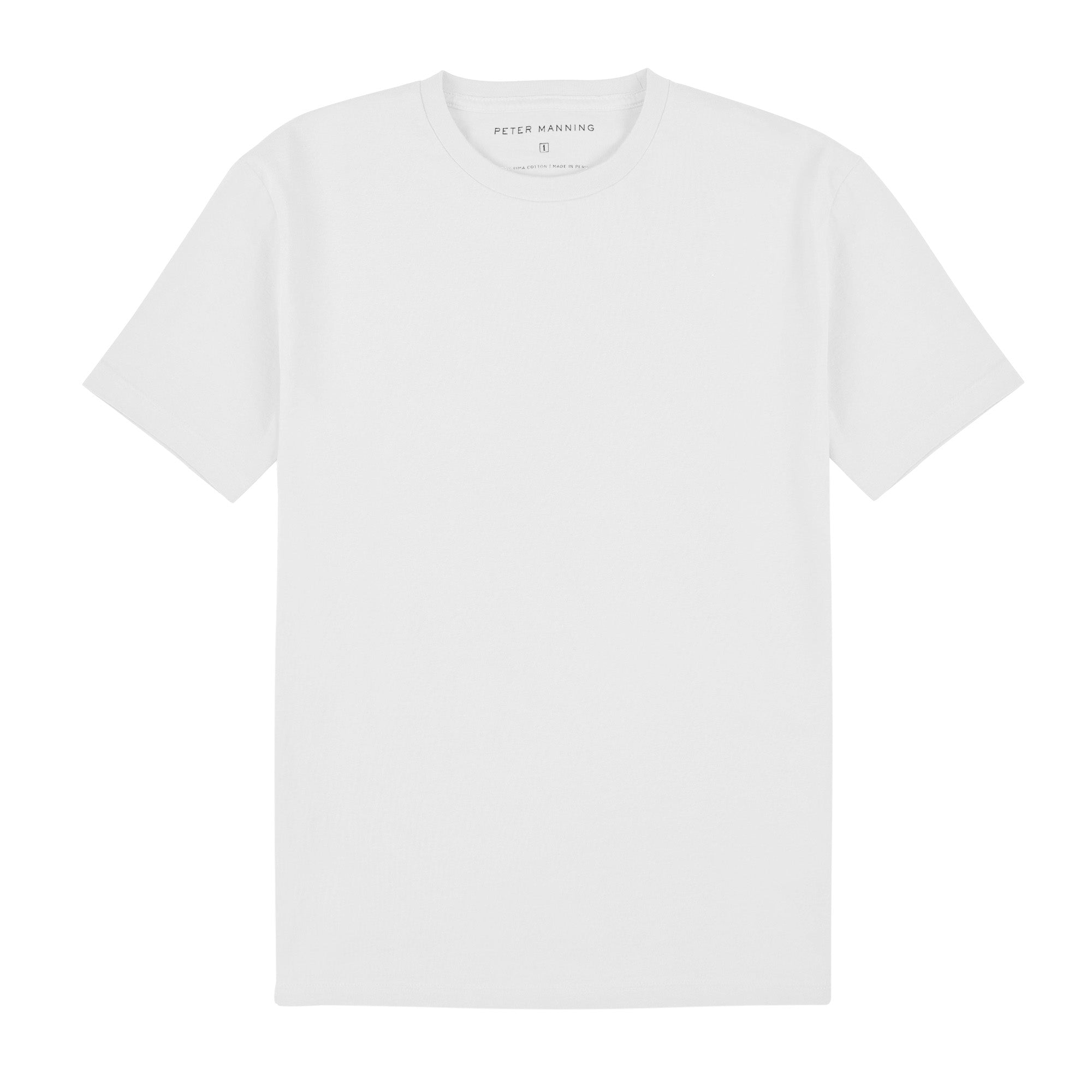 White T-Shirt, Peter | Vintage Crew NYC Manning