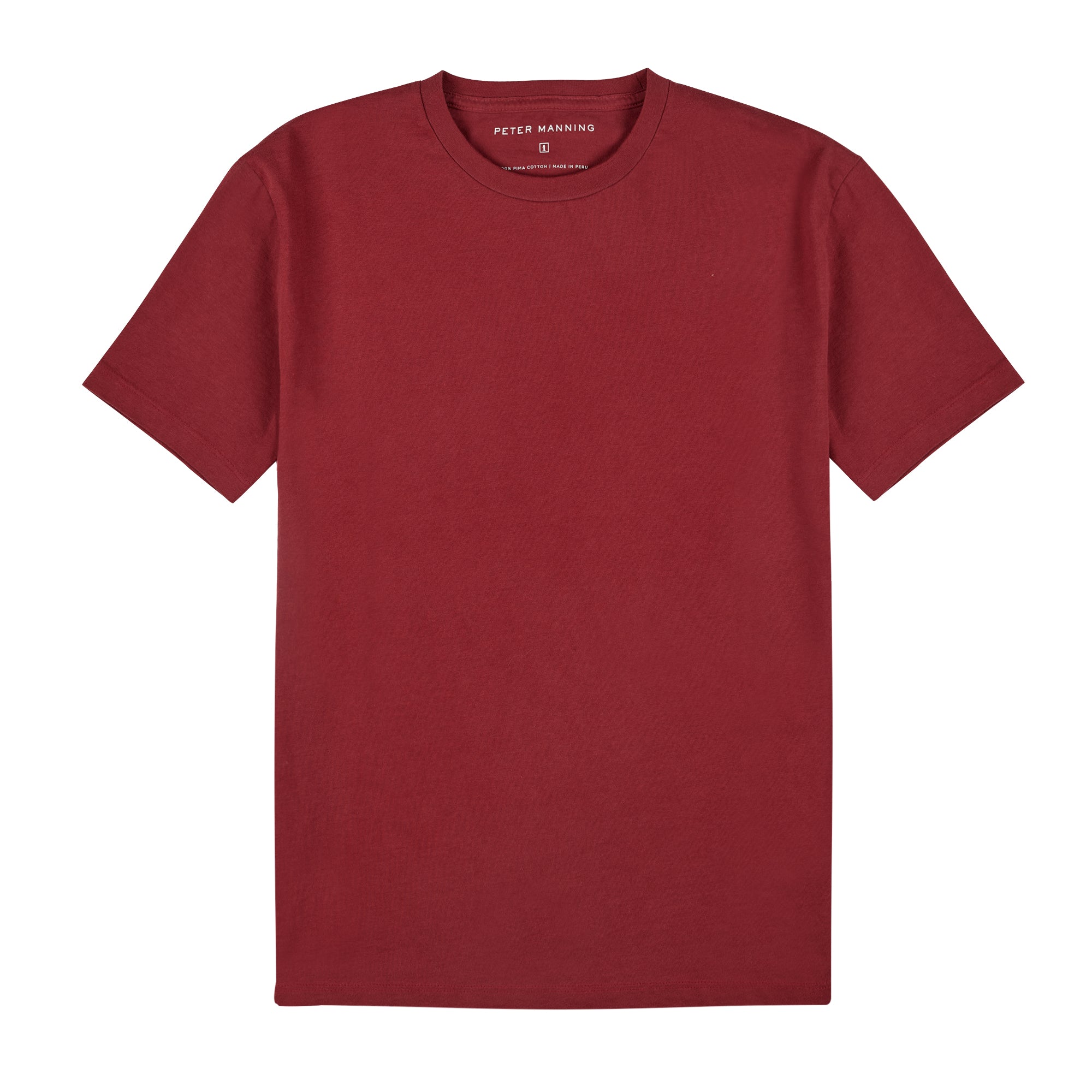 Burgundy Manning Vintage | Peter NYC Crew T-Shirt,