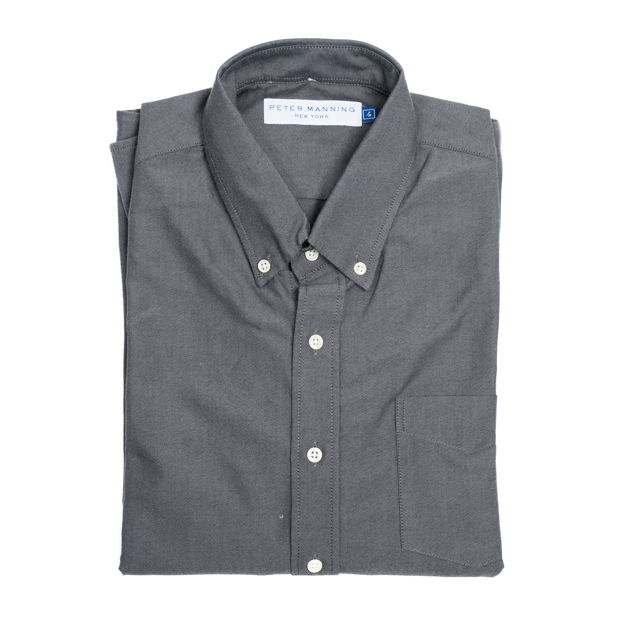 Weekend Oxford Standard Fit, Charcoal | Peter Manning NYC